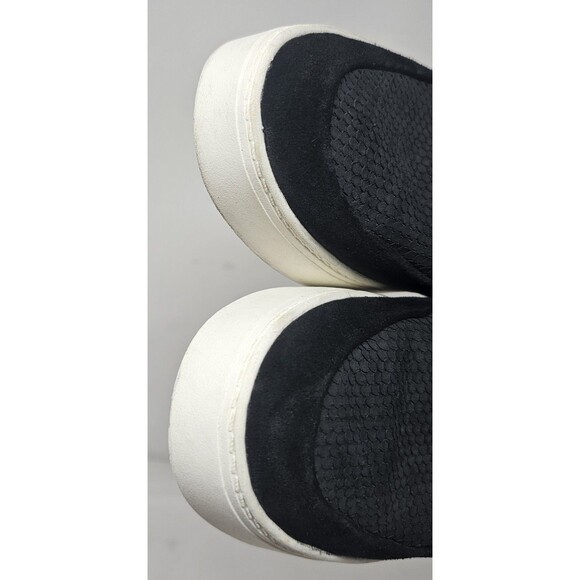 Sarto By Franco Sarto Lazer Platform Slip Ons Black Snake Embossed Leather Sz 7 - Picture 2 of 13